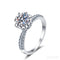 Ice Queen Round Cut Moissanite Engagement Ring Cam - Jewelry